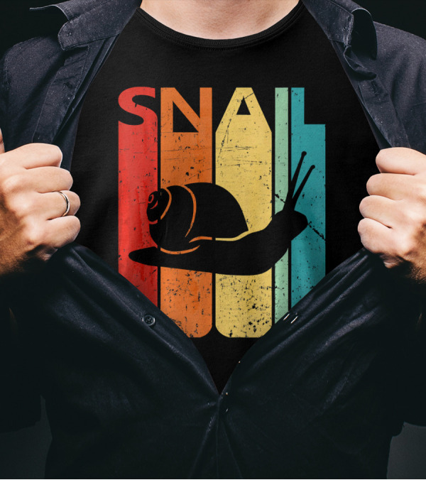 Retro Vintage Snail Funny Anim T-Shirt