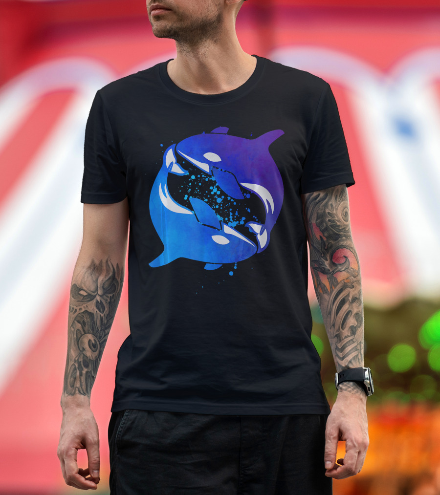 Orca Killer Whale Yin Yang Ocean Harmony T-Shirt