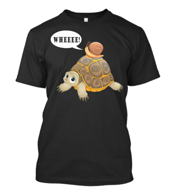 Wheee Turtle Snail Speed Race Piggyback Runnin T-Shirt