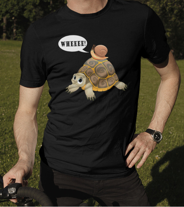 Wheee Turtle Snail Speed Race Piggyback Runnin T-Shirt