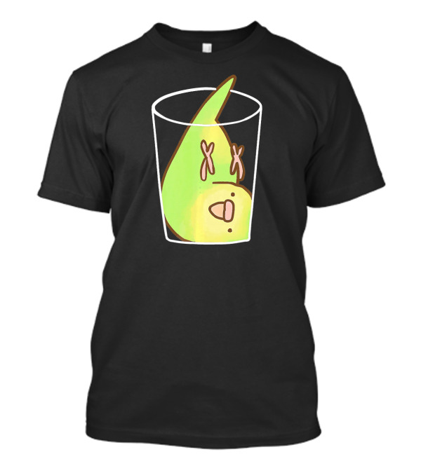 Budgie Upside Down In Cup Parakeet Playful T-Shirt