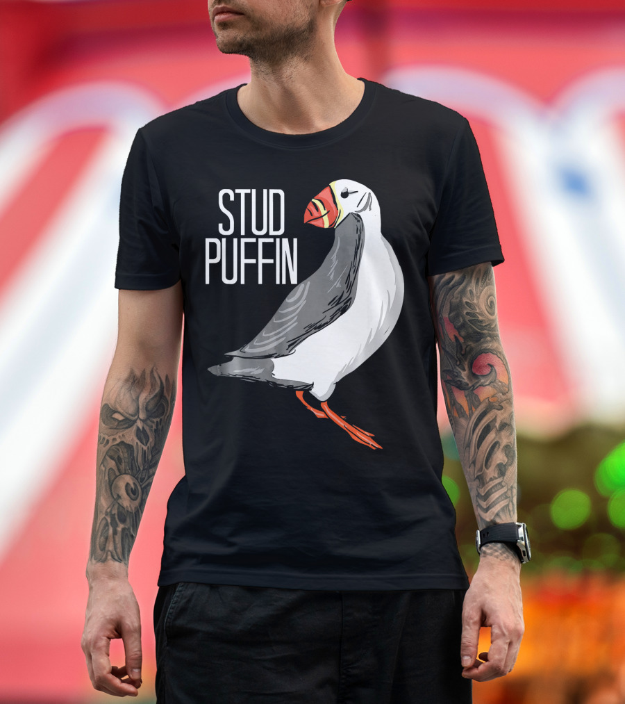 Stud Puffin Seabird Lover Stud Puffin T-Shirt