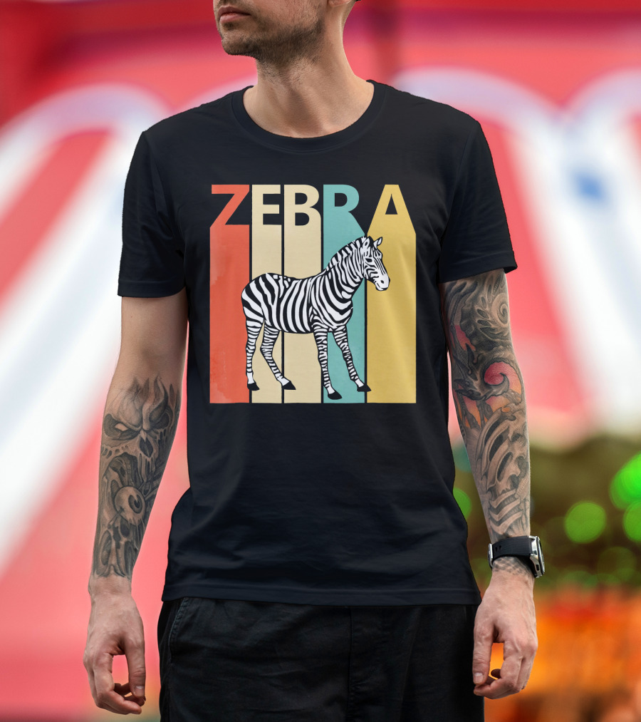 Zebra Retro Stripes T-Shirt