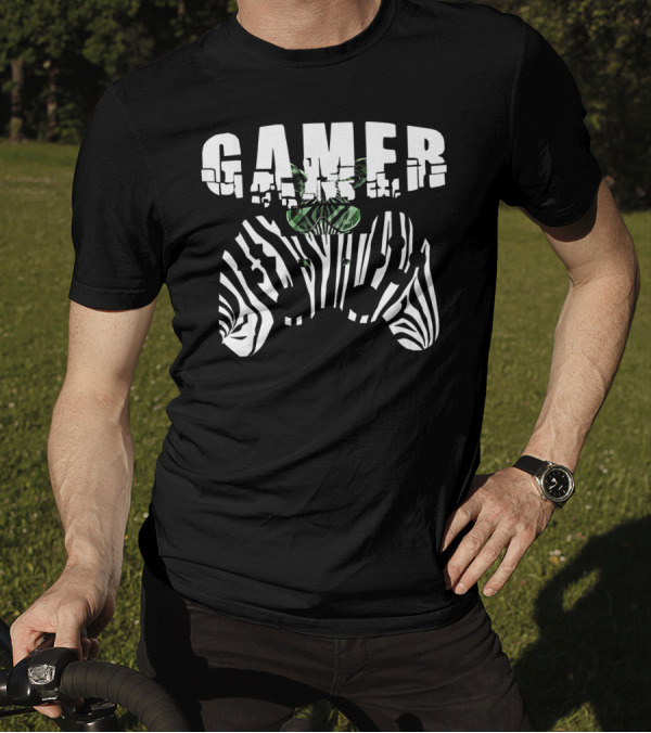 Gamer Zebra Controller T-Shirt