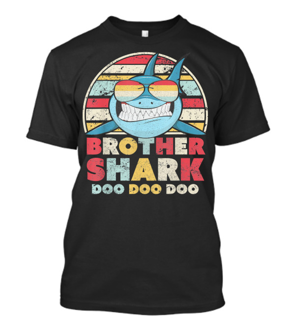 Brother Shark Doo Doo Doo Retro Vintage Sunglasses T-Shirt