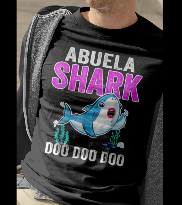 Abuela Shark Doo Doo Doo Fun Marine T-Shirt