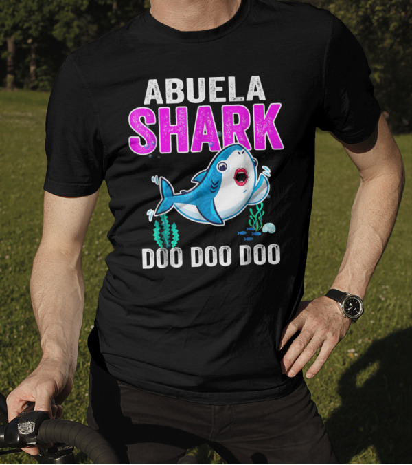 Abuela Shark Doo Doo Doo Fun Marine T-Shirt