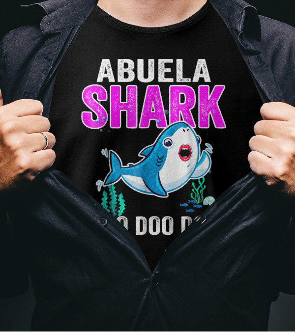 Abuela Shark Doo Doo Doo Fun Marine T-Shirt