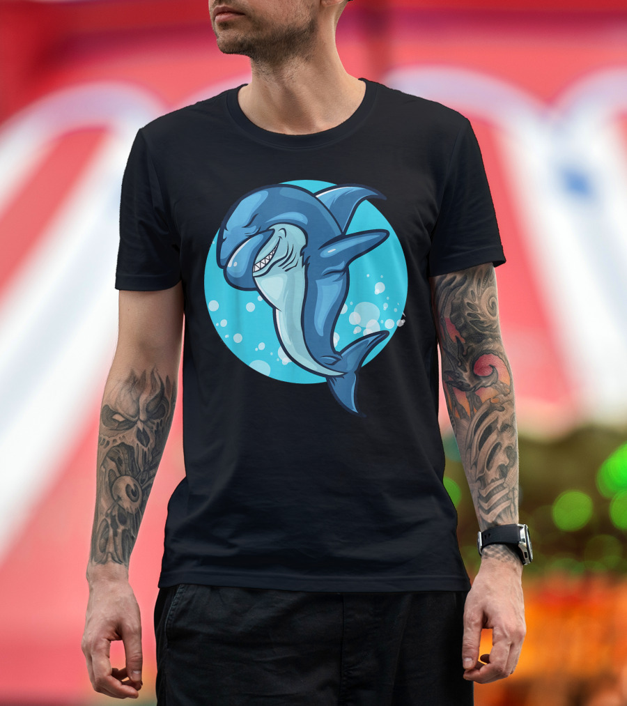 Dabbing Shark Funny Shark Dab Dance Pose T-Shirt
