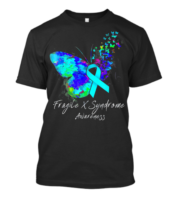Fragile X Syndrome Awareness Butterfly T-Shirt