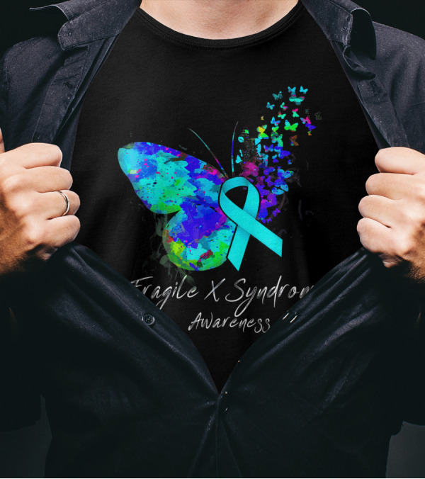Fragile X Syndrome Awareness Butterfly T-Shirt