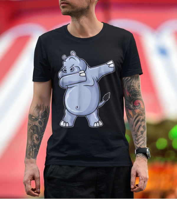 Premium T-Shirt: Hippo Dab Dabbing Funny Hippo T-Shirt Hippo Dab Dabbing Funny Hippo T-Shirt