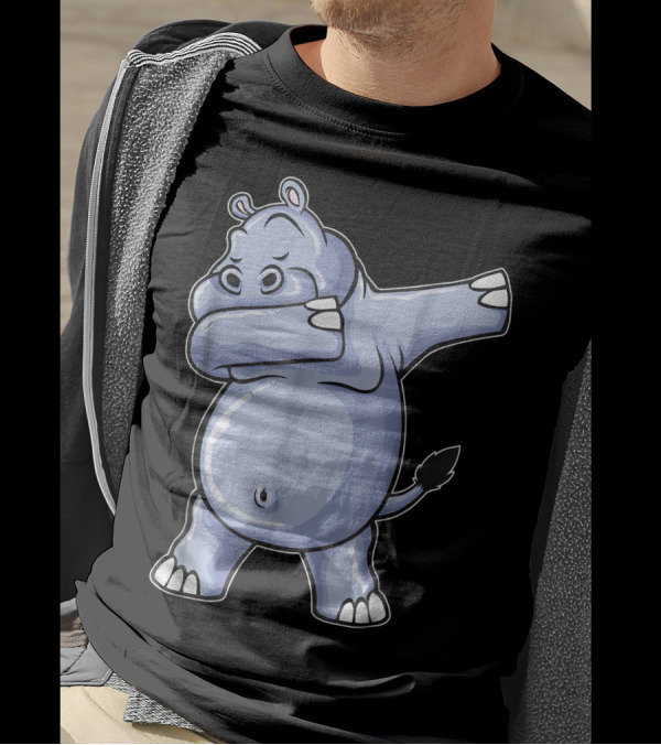 Hippo Dab Dabbing Funny Hippo T-Shirt