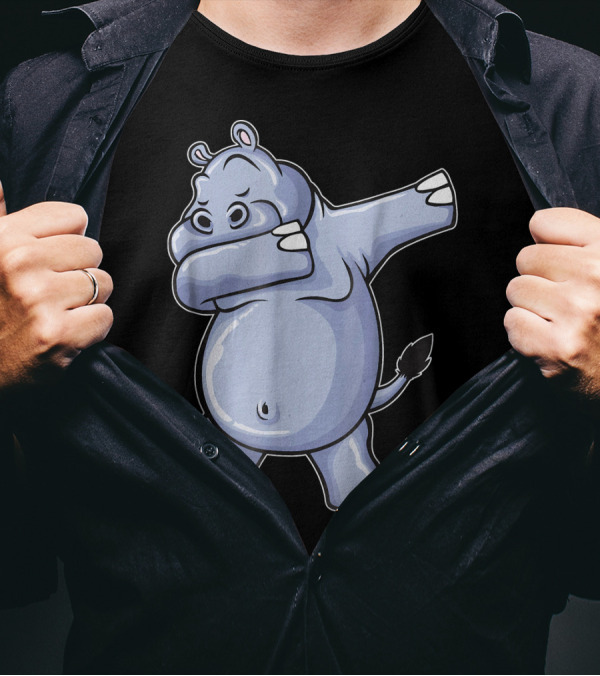 Hippo Dab Dabbing Funny Hippo T-Shirt