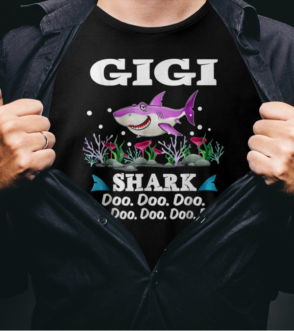 Gigi Shark Doo Doo Doo Colorful Ocean T-Shirt