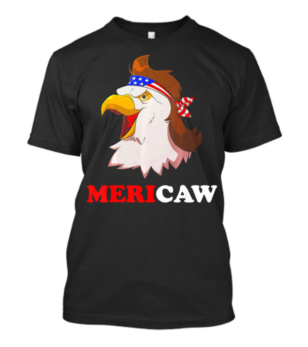Eagle Mullet Men Mericaw 4th Of July Merica Flag T-Shirt