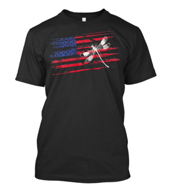 Dragonfly American Flag T-Shirt