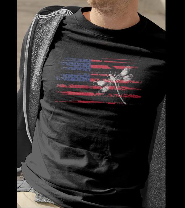 Dragonfly American Flag T-Shirt