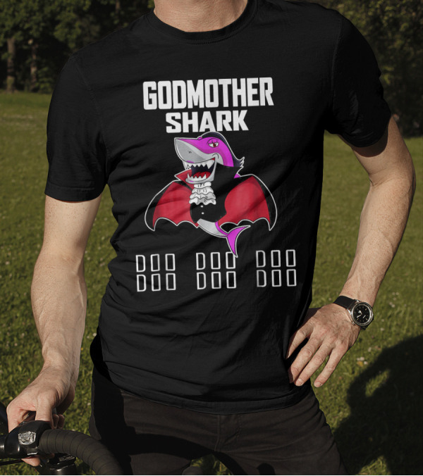 Godmother Shark Doo Doo Doo Pink Vampire Shark T-Shirt