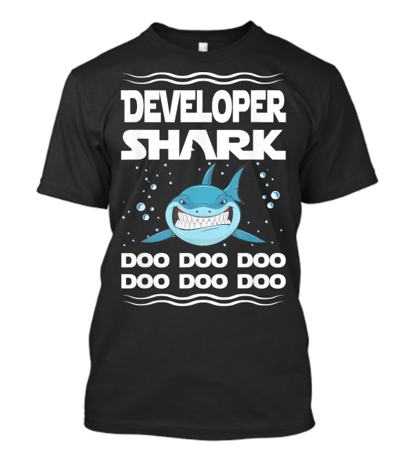 Developer Shark Doo Doo Doo Catchy Song Meme T-Shirt