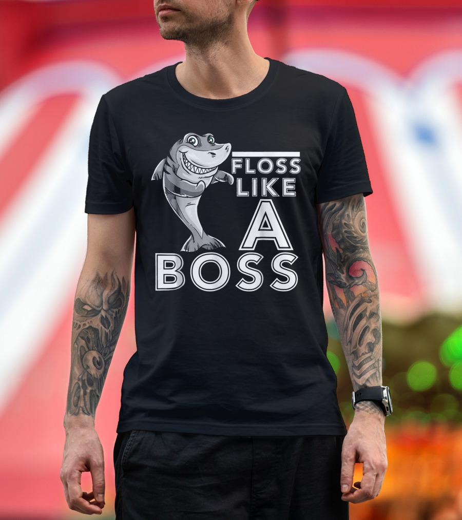 Floss Like A Boss Dancing Shark T-Shirt