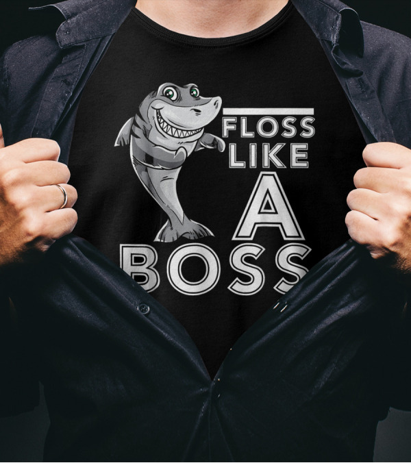 Floss Like A Boss Dancing Shark T-Shirt
