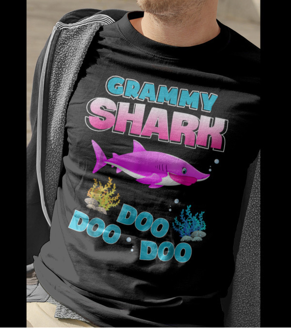 Grammy Shark Doo Doo Doo Ocean Fun T-Shirt