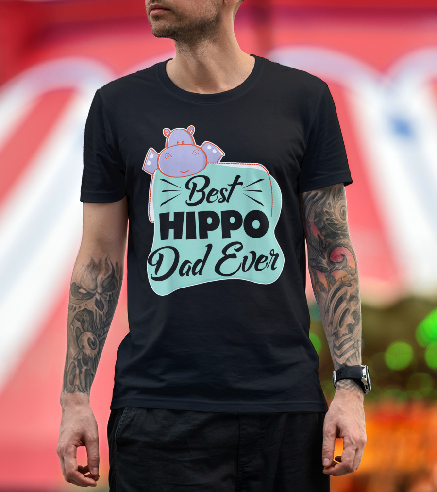 Best Hippo Dad Ever Hippo T-Shirt
