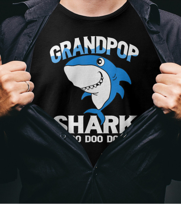 Grandpop Shark Doo Doo Doo Baby Shark T-Shirt