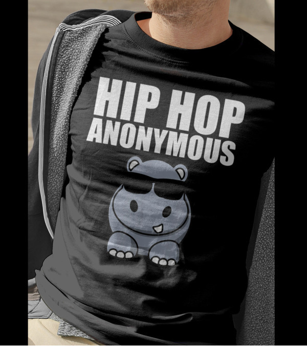 Sarcastic Funny Hip Hop Anonymous Cool Sunglasses Hippo T-Shirt
