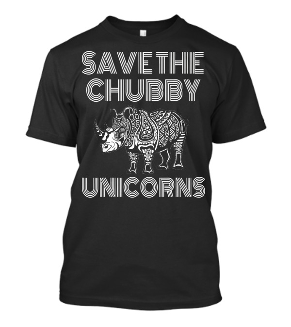 Save The Chubby Unicorns Retro Rhino T-Shirt