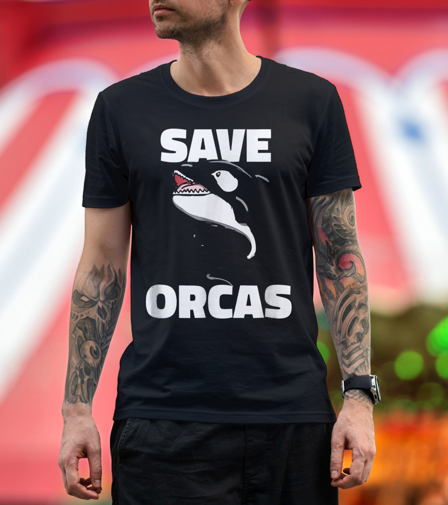 Save Orcas Killer Whale Sea Conservation Message T-Shirt