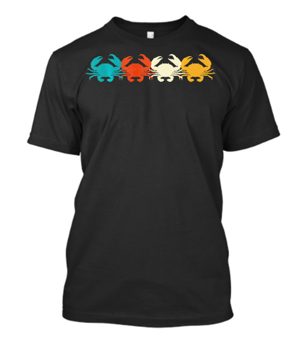 Vintage Retro Crab Animal Lover Zookeeper Colorful Crabs T-Shirt