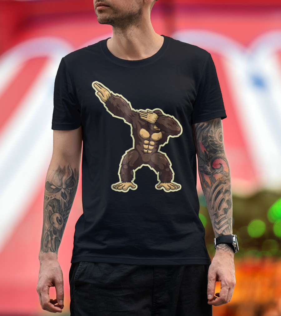 Cool Dabbing Funny Gorilla Monk T-Shirt