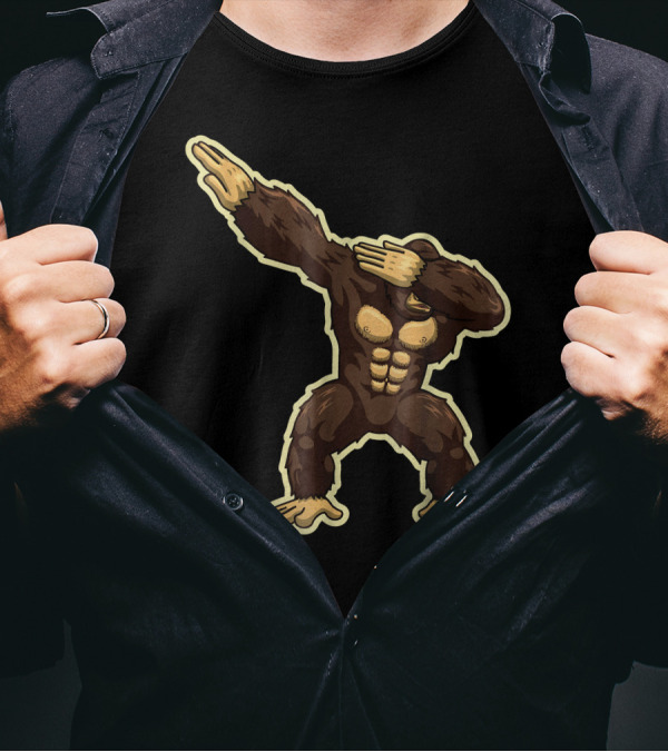Cool Dabbing Funny Gorilla Monk T-Shirt