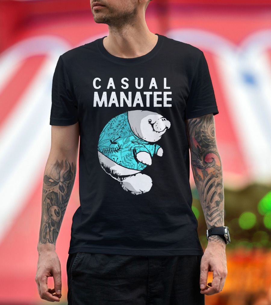 Casual Manatee Fat Sea Cow Tropical T-Shirt