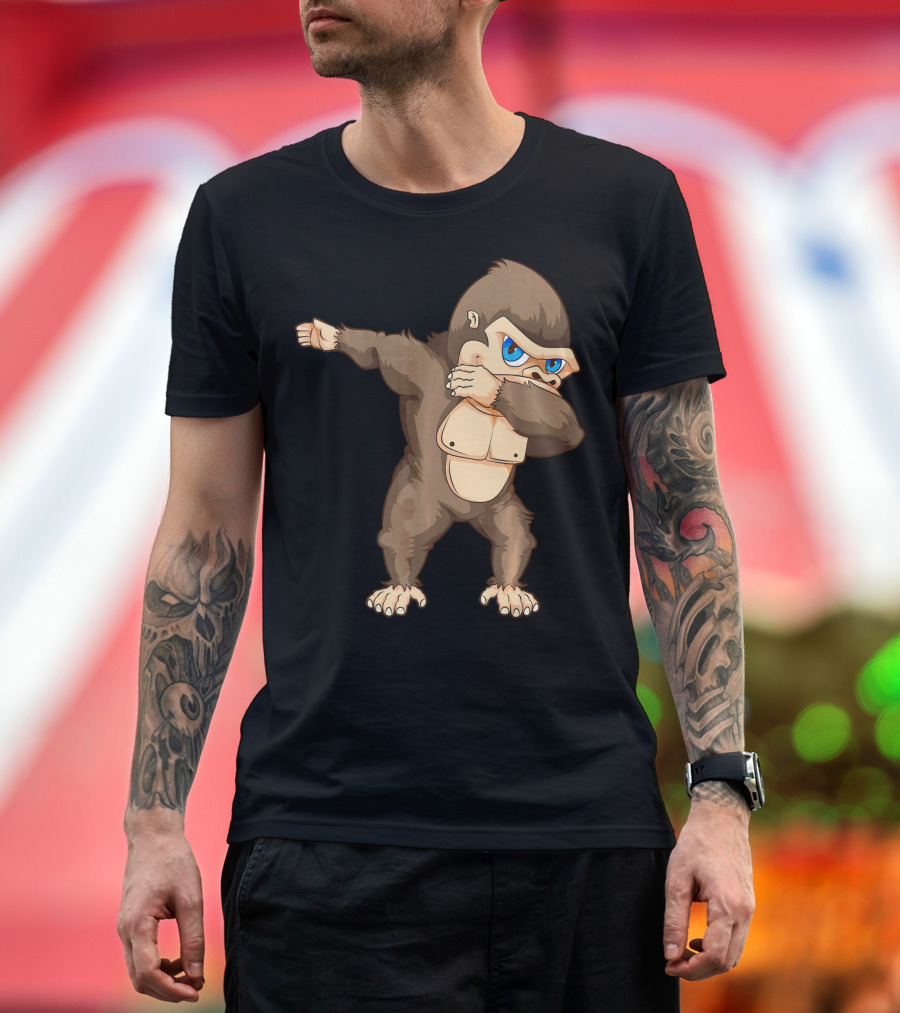 Cute Dabbing Gorilla Funny Animal Orangutang T-Shirt