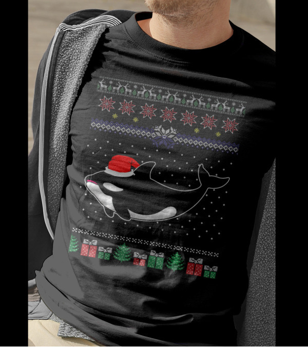 Killer Whale Orca Christmas Holiday T-Shirt