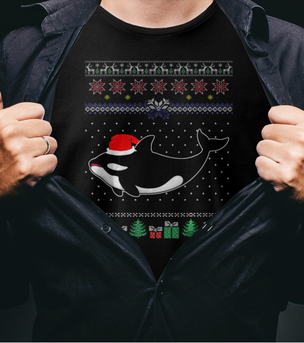 Killer Whale Orca Christmas Holiday T-Shirt