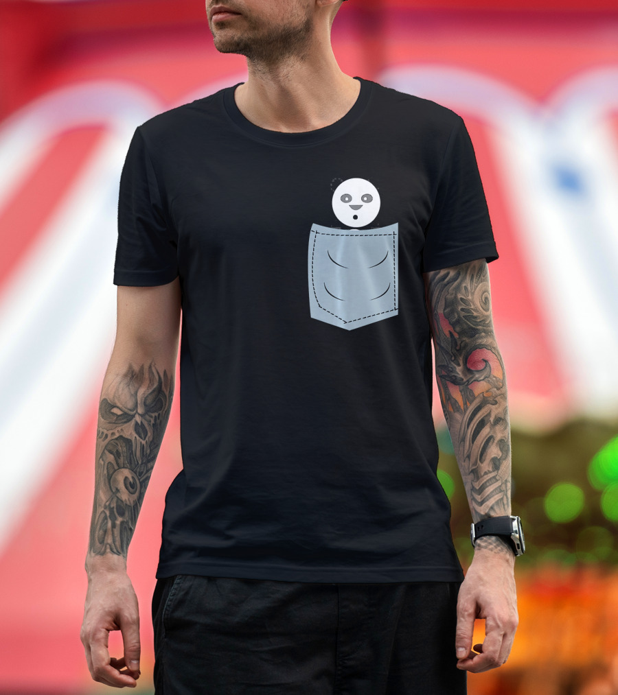 Cool Panda In A Pocket Panda Animal In Pocket T-Shirt