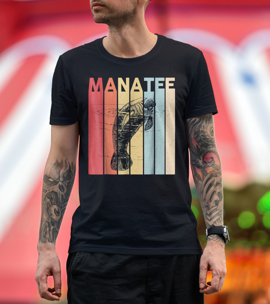 MANATEE Retro Vintage Cute Sea Cow T-Shirt