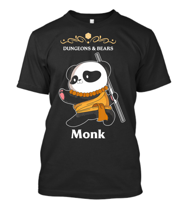 Dungeons And Bears Panda Monk T-Shirt
