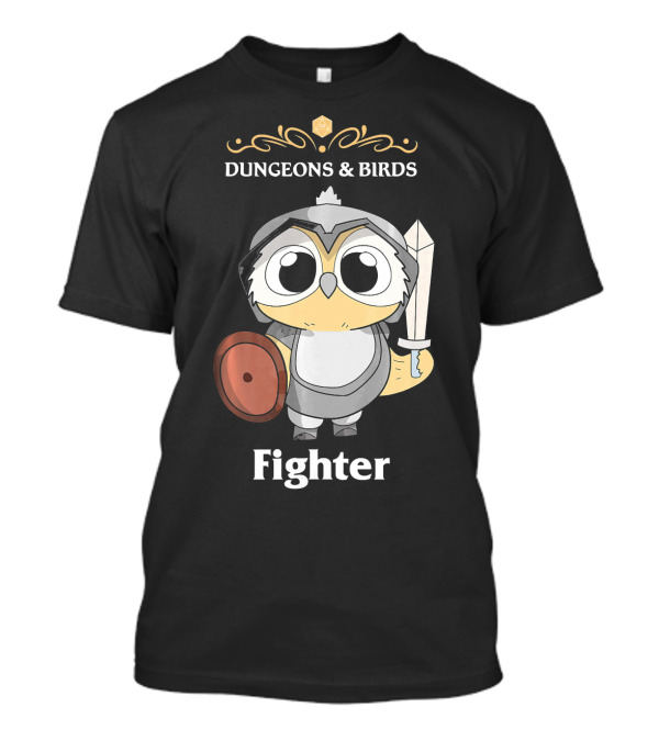 Dungeons And Birds Owl Fighter RPG Knight Adventures T-Shirt
