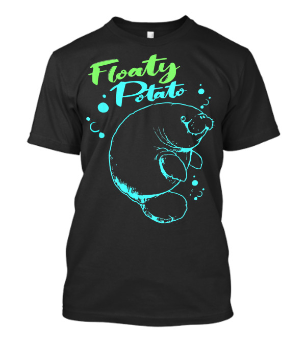 Floaty Potato Manatee With Bubbles T-Shirt