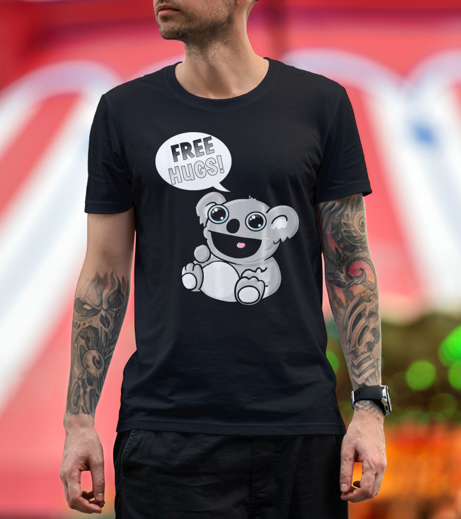 Free Hugs Koala for Animal Lover T-Shirt