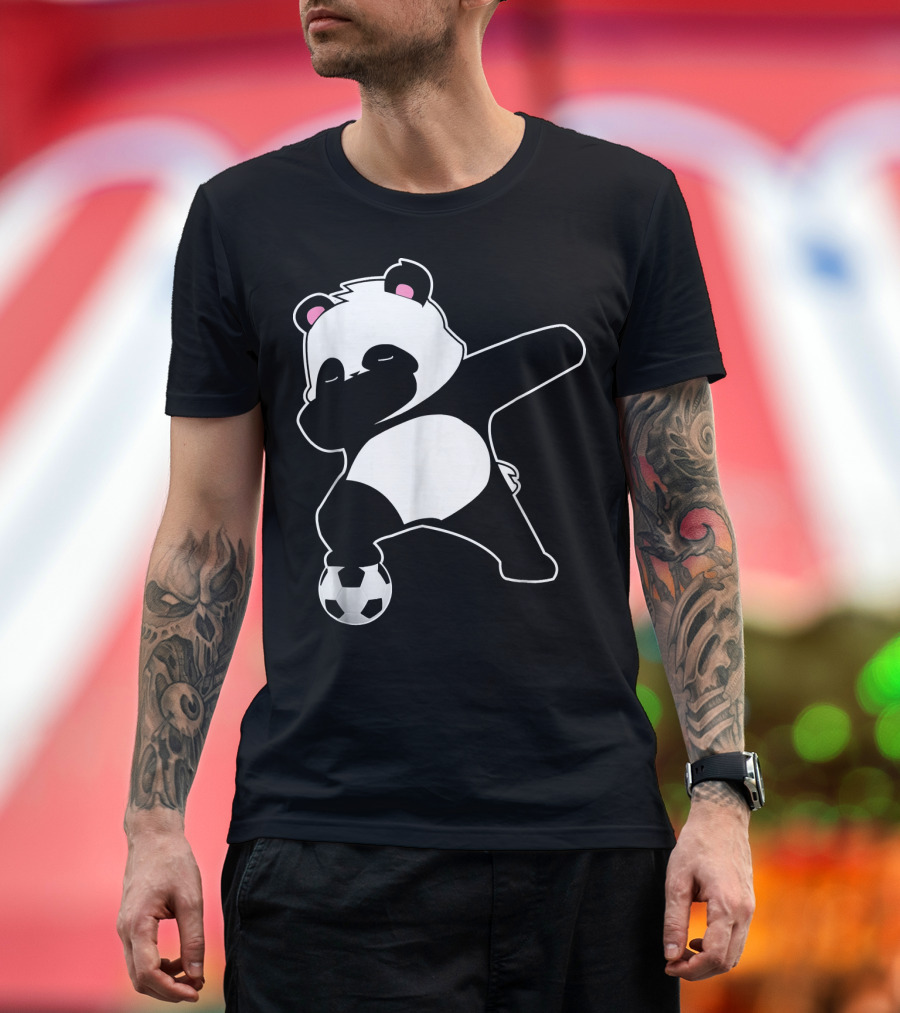 Dabbing Panda Soccer Love Dab Panda T-Shirt