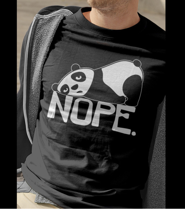 Funny Nope Not Today Lazy Panda Iconic T-Shirt