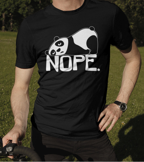 Funny Nope Not Today Lazy Panda Iconic T-Shirt