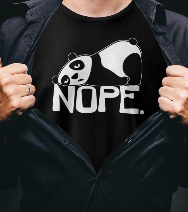 Funny Nope Not Today Lazy Panda Iconic T-Shirt
