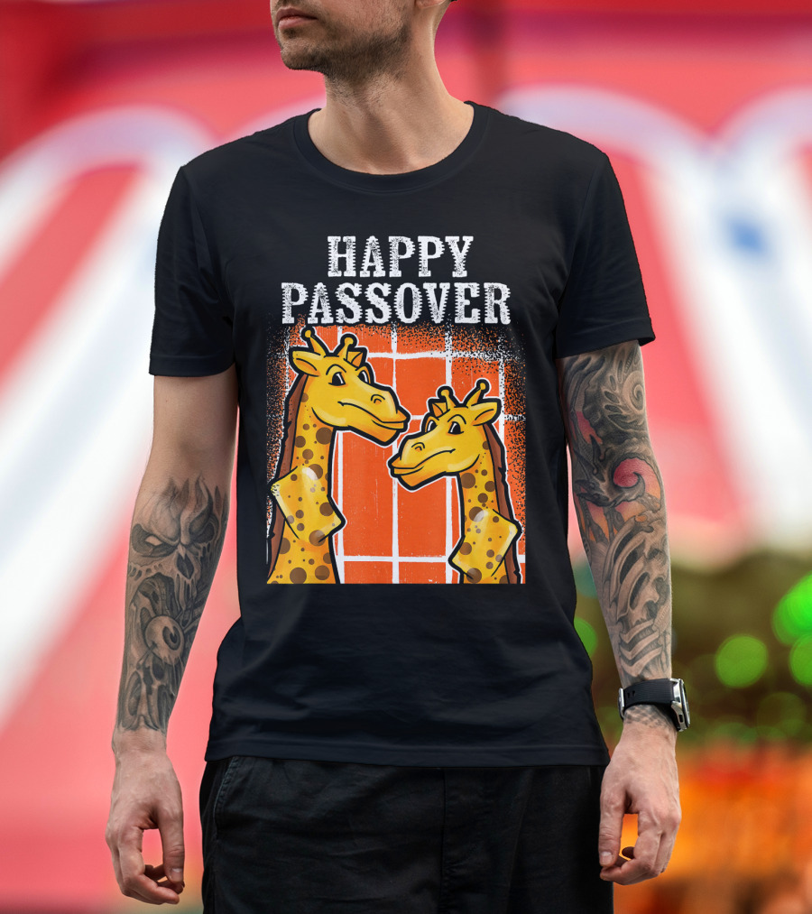 Happy Passover Funny Giraffe Duo T-Shirt